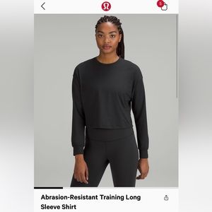 Black Lululemon Abrasion-Resistant Training Long Sleeve Shirt